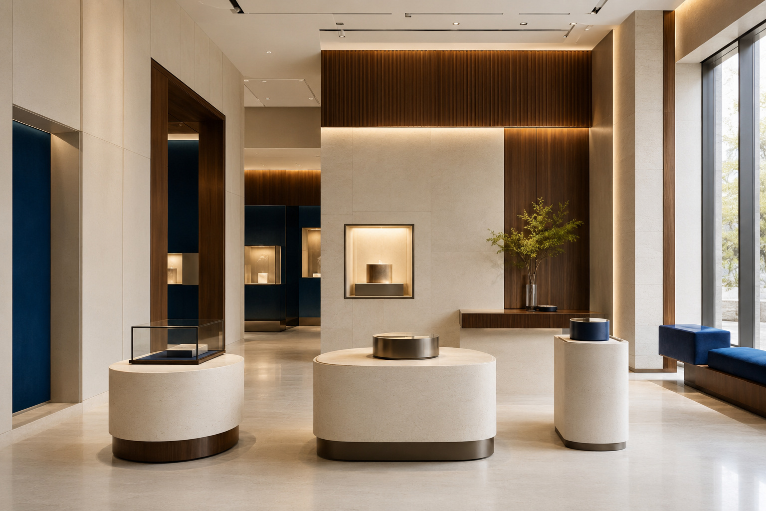 Modern premium showroom display space